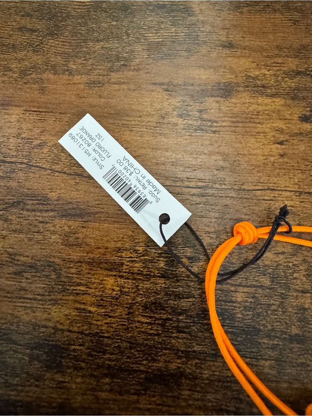 Marc by Marc Jacobs Orange Double Cord Bracelet with Gold Charm NWT - Picture 3 of 5